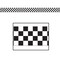 Party Central Club Pack of 12 White and Black Checkered Race Party Tape Decors 50'